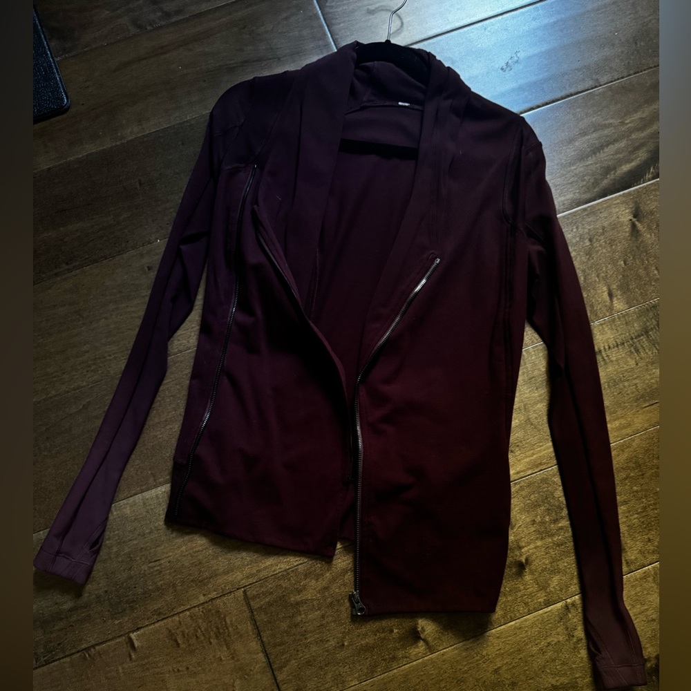 Lululemon Burgundy Asymmetrical Zip Jacket